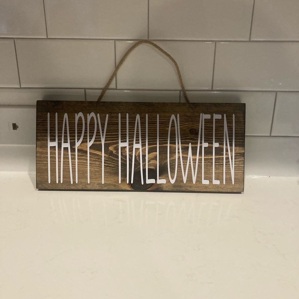 Handmade Happy Halloween wood sign farmhouse decor